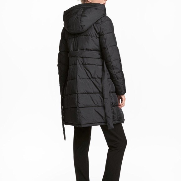 Hm Mama Black Maternity Puffer Coat 